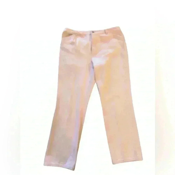 LRL Lauren Jeans Co Sz 18 (38x30) Pink Denim Jeans Bootcut Cotton High Rise - Picture 2 of 2